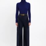 Wide Leg Trouser In Midnight