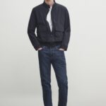 Slim-fit enzymatic jeans