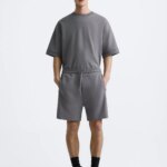 Grey Trousers and T-shirt in Light Grey