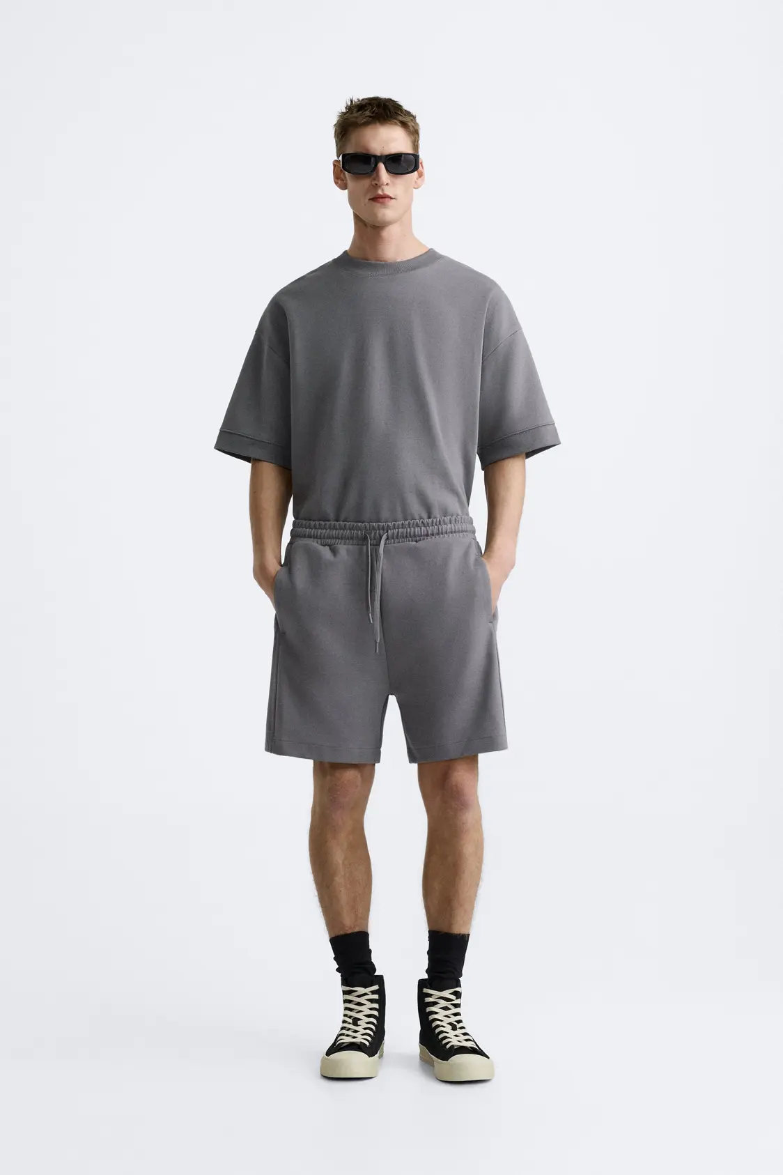 0761448820_1_1_1 Grey Trousers and T-shirt in Light Grey - Image 1