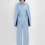 Exclusive Cropped Tuxedo Trouser In Blue