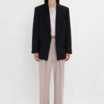 Darted Sleeve Tailored Jacket In Sesame