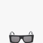 Rectangular Visor Gold-Framed Sunglasses