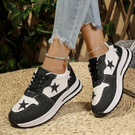 Star Lace Up Sneakers - Image 3