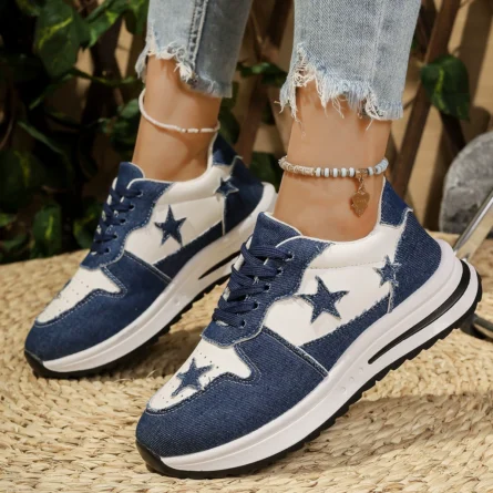 Star Lace Up Sneakers - Image 4