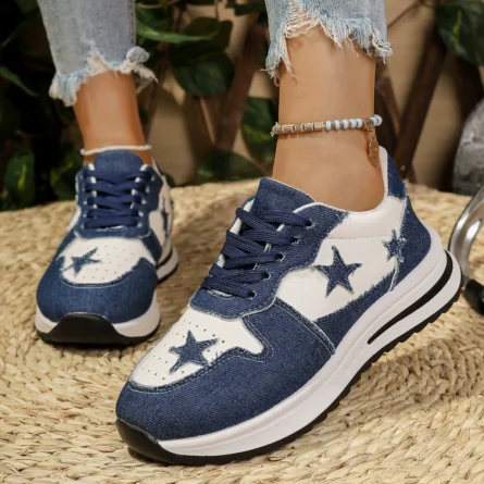 Star Lace Up Sneakers - Image 6