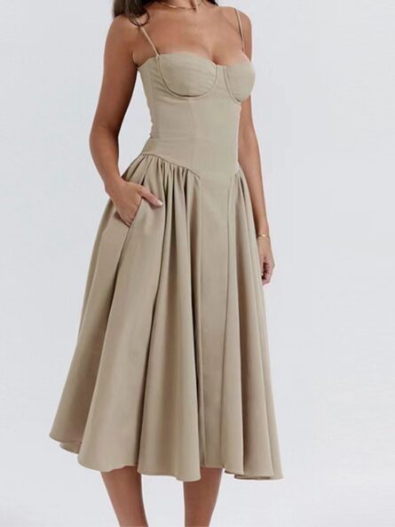 Sweetheart Neck Midi Cami Dress - Image 17