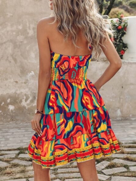 Paisley Print Halter Neck Mini Dress - Image 15