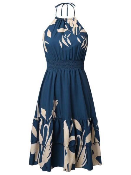 Paisley Print Halter Neck Mini Dress - Image 9