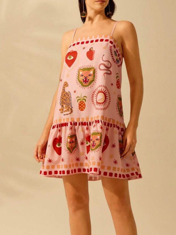 TheHonestStitchPrintedRuffleHemMiniDress0