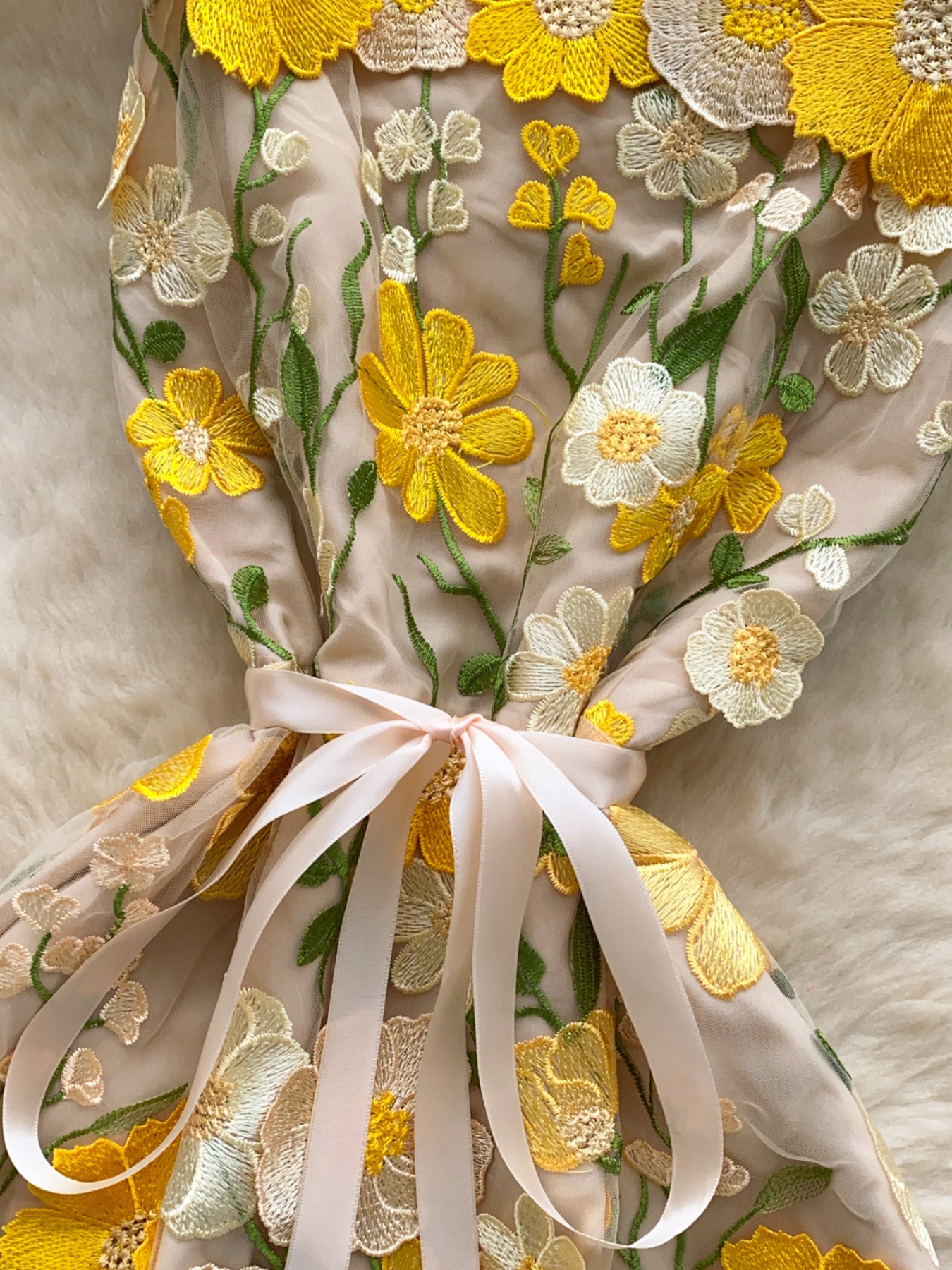 Floral Tie Waist Mini Dress - Image 15