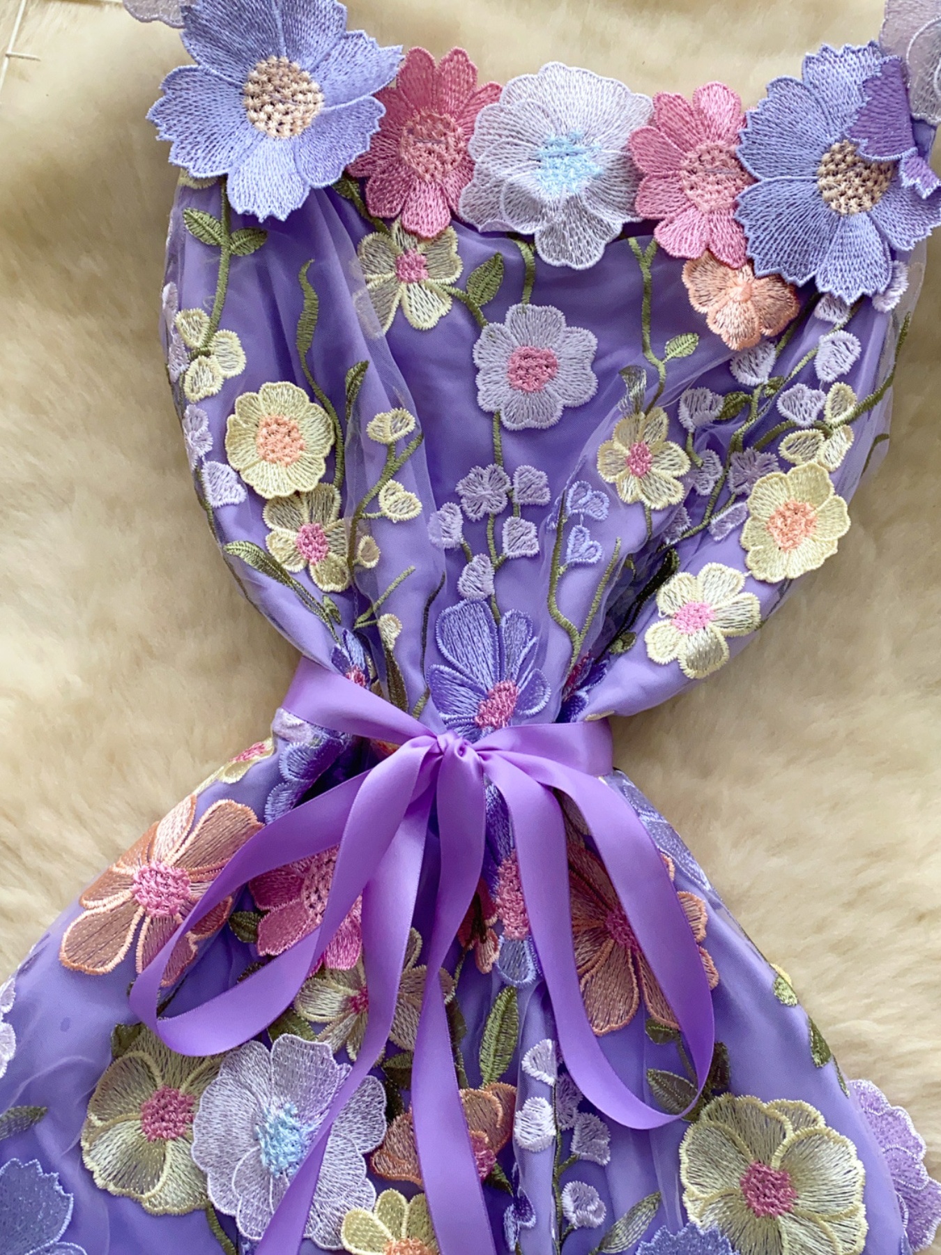 Floral Tie Waist Mini Dress - Image 18