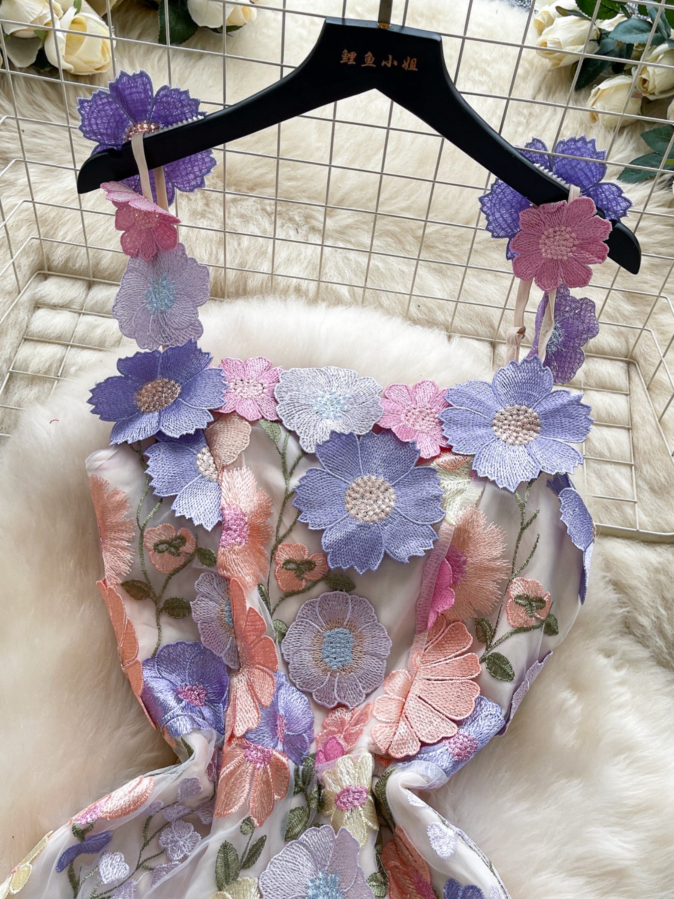 Floral Tie Waist Mini Dress - Image 3