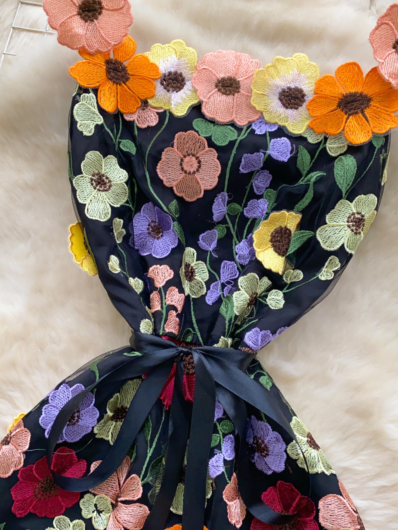 Floral Tie Waist Mini Dress - Image 21