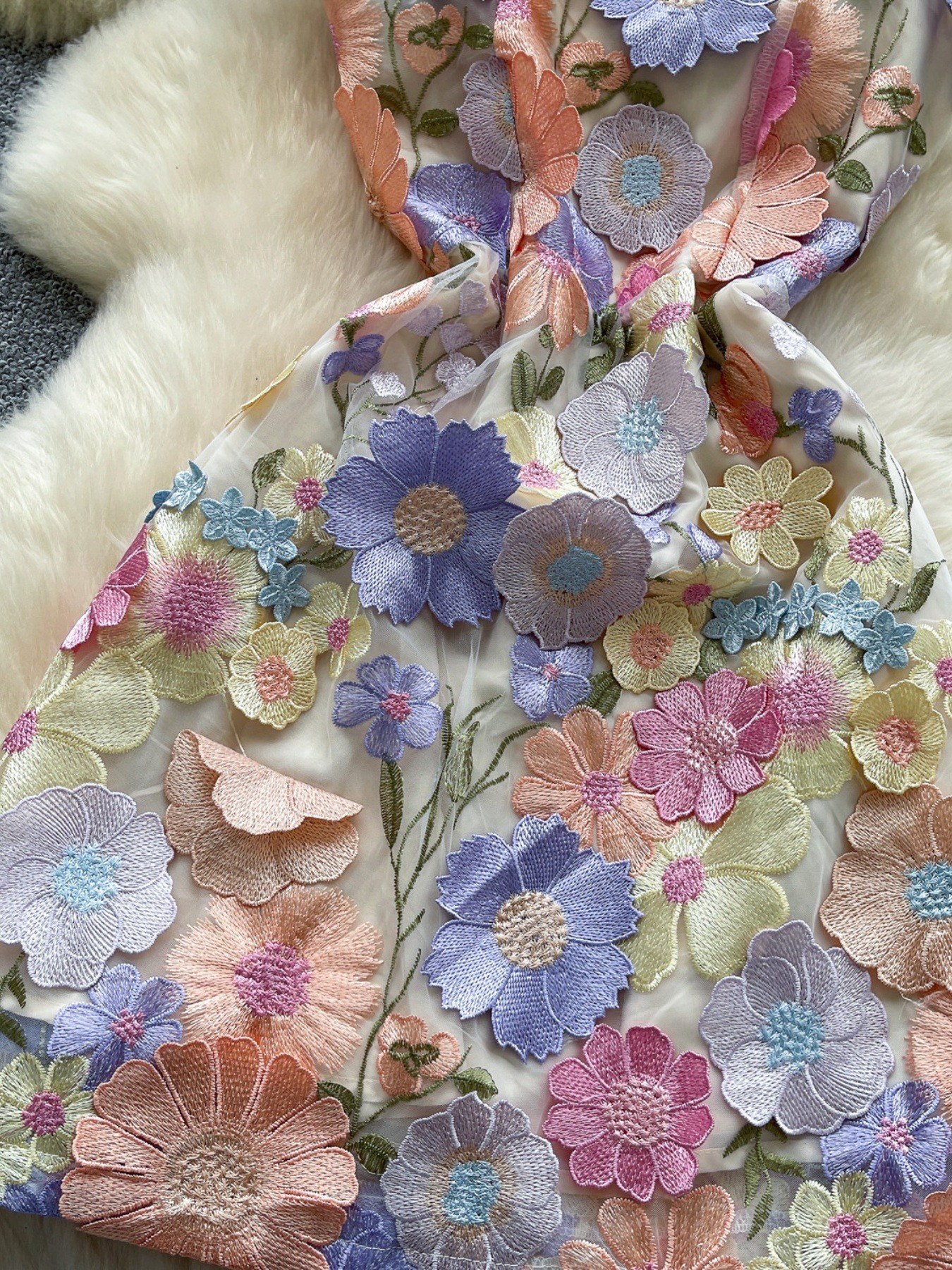 Floral Tie Waist Mini Dress - Image 5