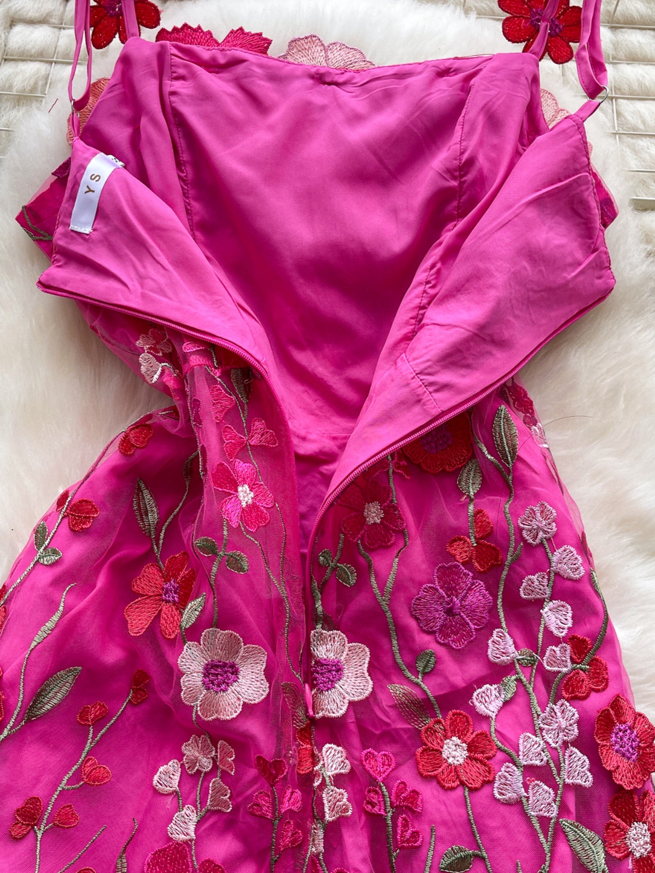 Floral Tie Waist Mini Dress - Image 9