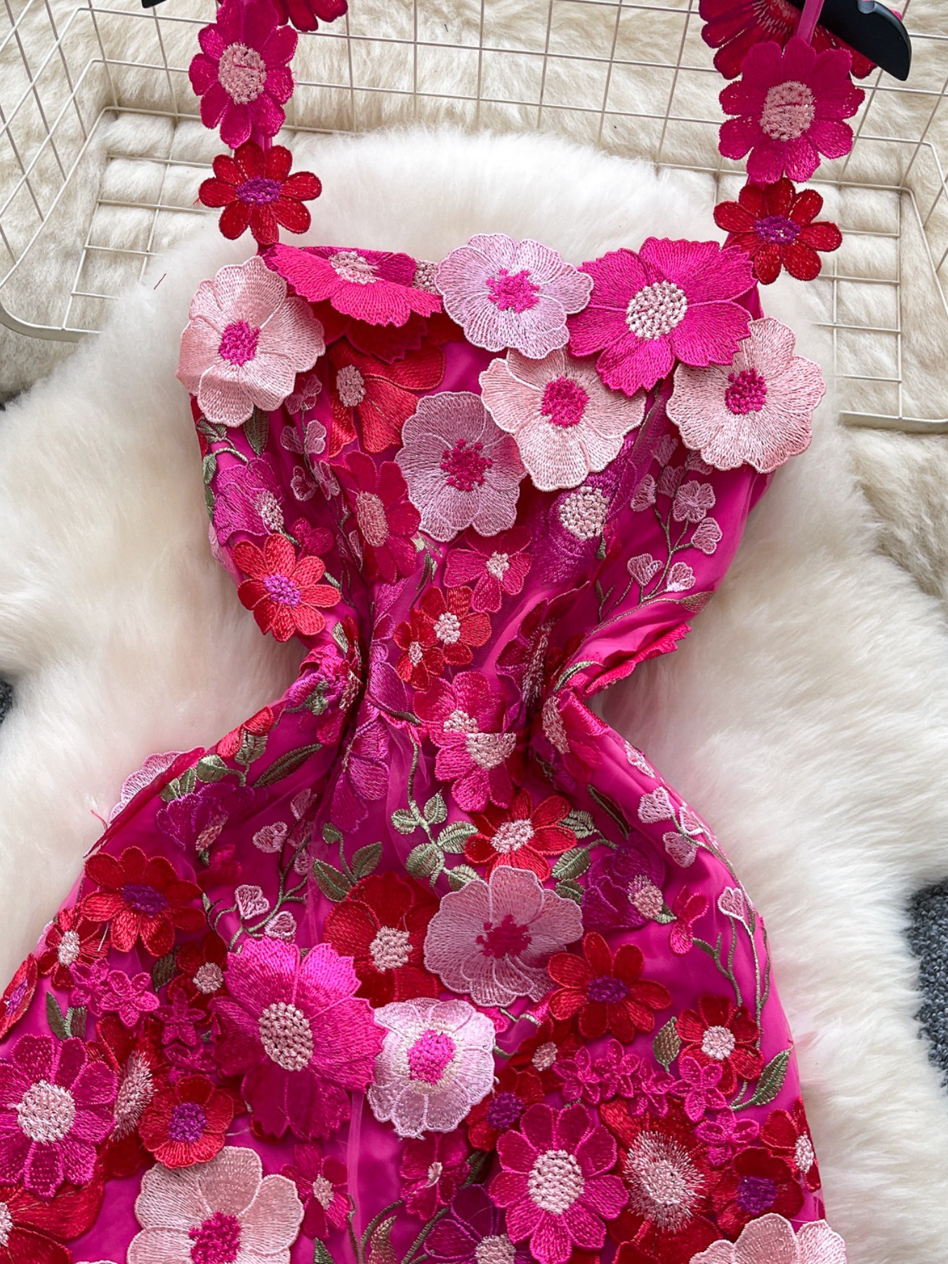 Floral Tie Waist Mini Dress - Image 10