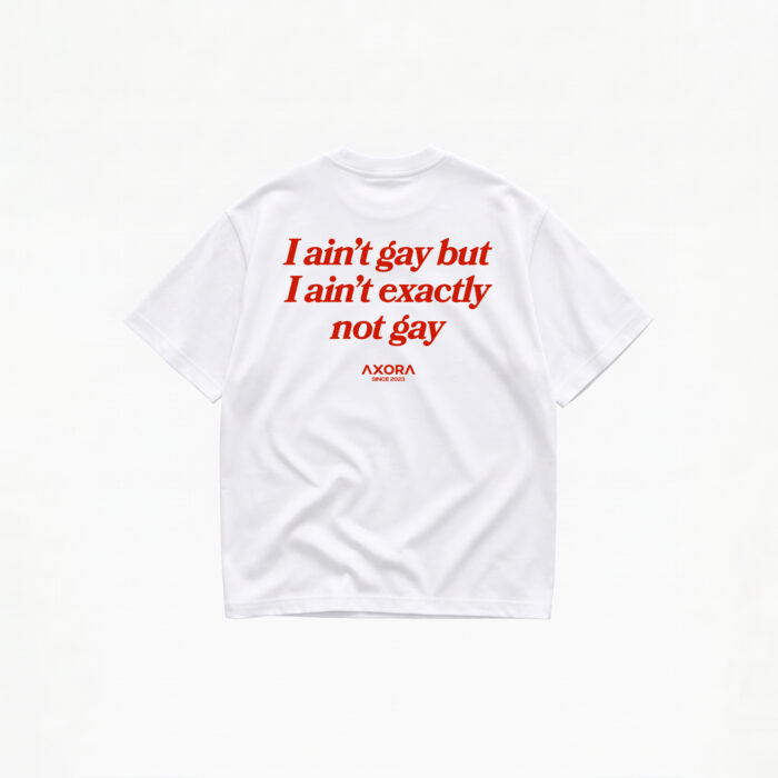 I AIN'T GAY BUT I AIN'T EXACTLY NOT GAY T-SHIRT - Image 1