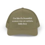 BEAUTIFUL WOMAN AUTISTIC LITTLE BOY TRUCKER HAT