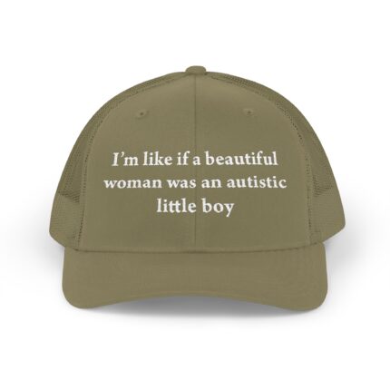 BEAUTIFUL WOMAN AUTISTIC LITTLE BOY TRUCKER HAT