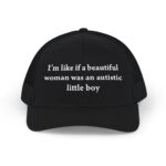 BEAUTIFUL WOMAN AUTISTIC LITTLE BOY TRUCKER HAT - Image 2