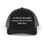 BEAUTIFUL WOMAN AUTISTIC LITTLE BOY TRUCKER HAT - Image 3
