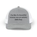 BEAUTIFUL WOMAN AUTISTIC LITTLE BOY TRUCKER HAT - Image 5