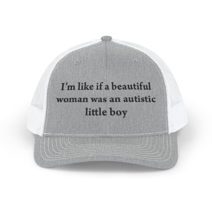 BEAUTIFUL WOMAN AUTISTIC LITTLE BOY TRUCKER HAT - Image 5