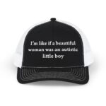 BEAUTIFUL WOMAN AUTISTIC LITTLE BOY TRUCKER HAT - Image 6