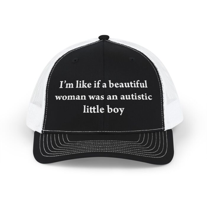 BEAUTIFUL WOMAN AUTISTIC LITTLE BOY TRUCKER HAT - Image 6